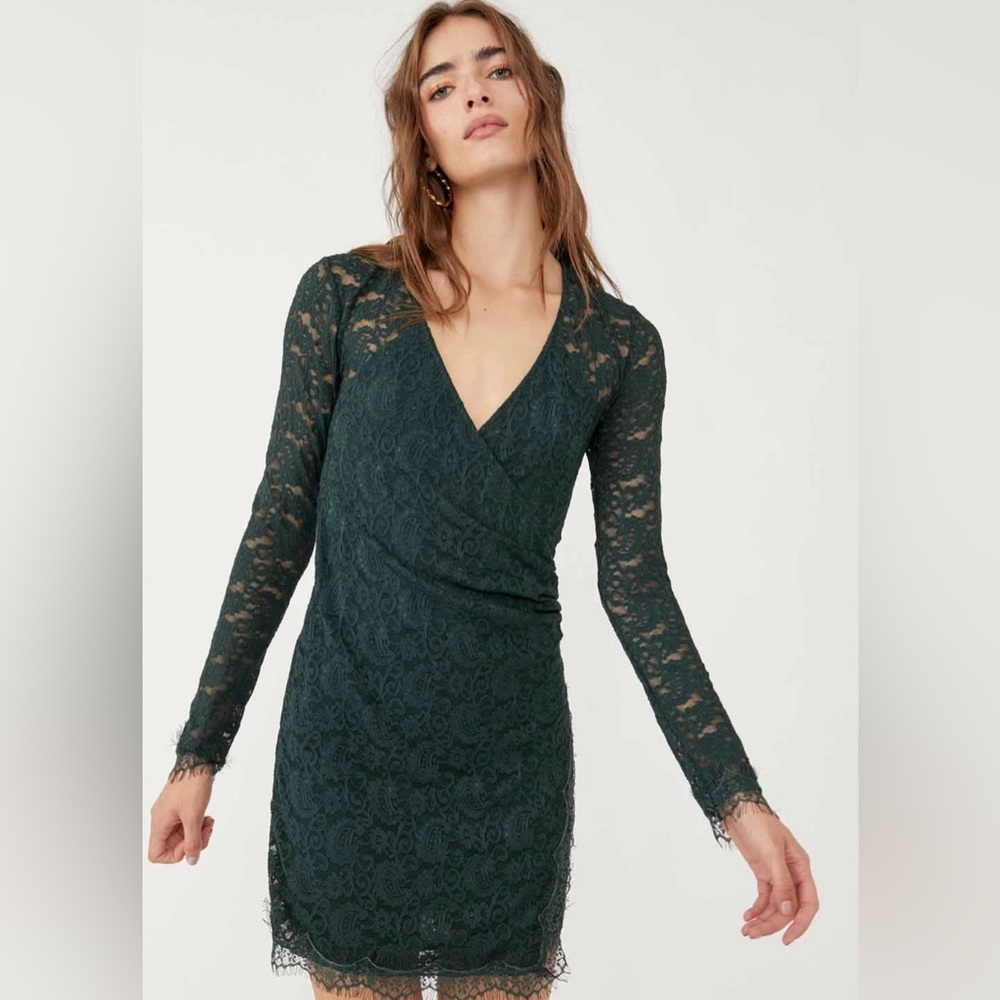 Free People Pearl Lace Mini Dress